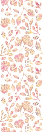 Textured pastel Leaves Vertical Seamless Background Rasterの写真素材