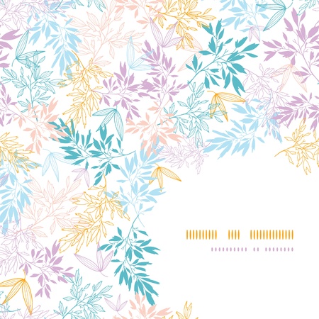 Colorful pastel branches corner seamless pattern backgroundのイラスト素材