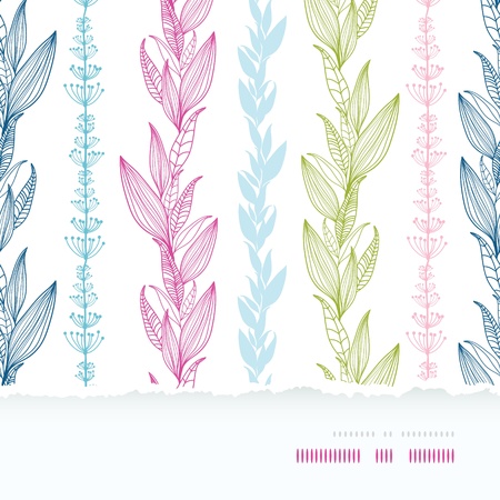 Floral stripes vertical horizontal torn seamless pattern backgroundのイラスト素材