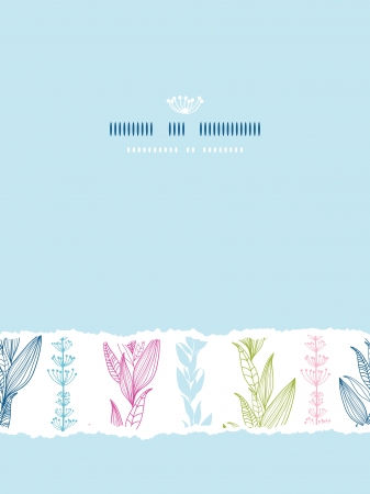 Floral stripes vertical torn seamless pattern backgroundのイラスト素材