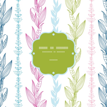 Floral stripes vertical frame seamless pattern backgroundのイラスト素材