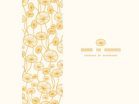 Abstract Yellow Plants Horizontal Seamless Pattern Backgroundのイラスト素材