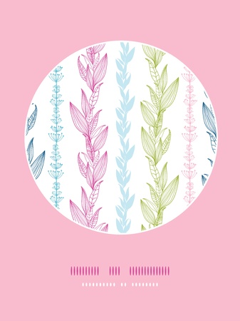 Floral stripes vertical circle vignette pattern backgroundのイラスト素材