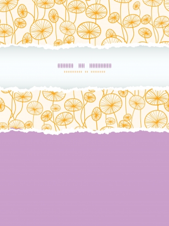 Abstract Yellow Plants Vertical Torn Frame Seamless Pattern Backgroundのイラスト素材