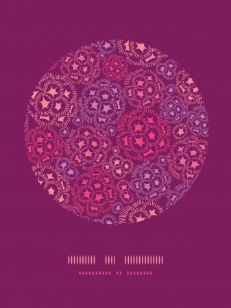 Abstract underwater flowers circle decor pattern backgroundのイラスト素材