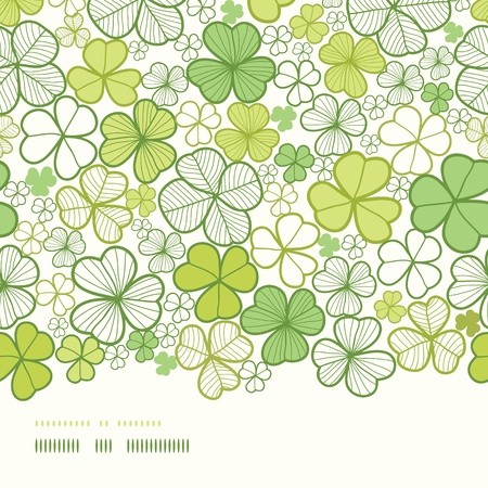 Clover line art horizontal decor seamless pattern backgroundのイラスト素材
