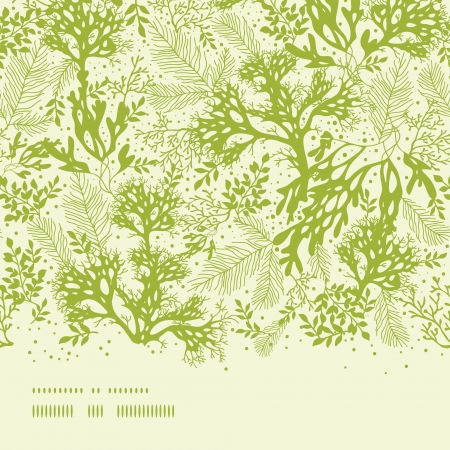 Green underwater seaweed horizontal seamless pattern backgroundのイラスト素材