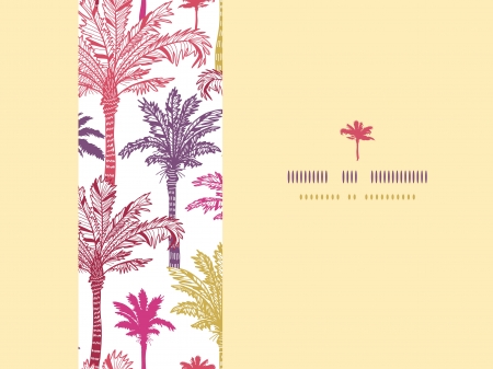 Palm trees seamless horizontal decor pattern backgroundのイラスト素材