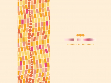 Fire mosaic tiles seamless horizontal pattern backgroundのイラスト素材