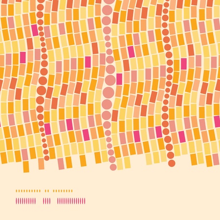 Fire mosaic tiles seamless horizontal border pattern backgroundのイラスト素材