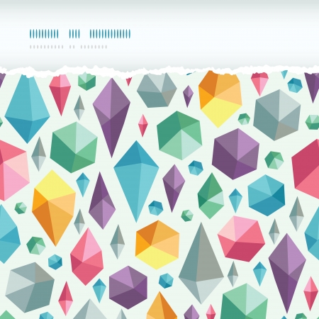 hanging geometric shapes horizontal torn seamless pattern backgroundのイラスト素材
