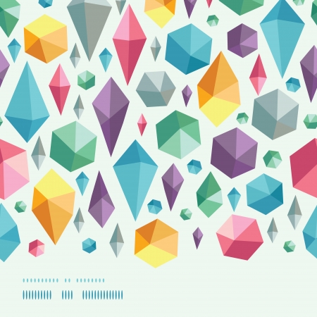 hanging geometric shapes horizontal border seamless pattern backgroundのイラスト素材