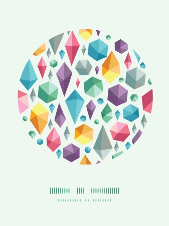 hanging geometric shapes circle decor pattern backgroundのイラスト素材