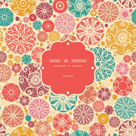 Abstract decorative circles frame seamless pattern backgroundのイラスト素材