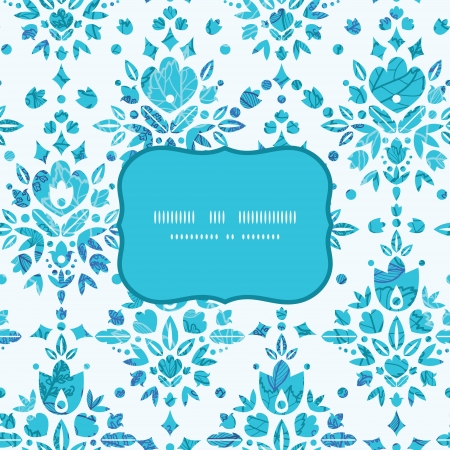 Abstract Flower Damask Frame Seamless Pattern Backgroundのイラスト素材
