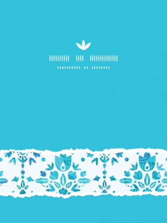 Abstract Flower Damask Vertical Torn Seamless Pattern Backgroundのイラスト素材