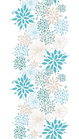 Blue and gray plants vertical seamless pattern backgroundのイラスト素材