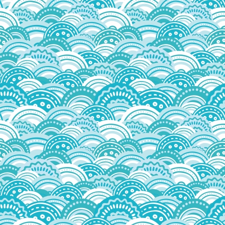 Abstract blue waves seamless pattern backgroundのイラスト素材
