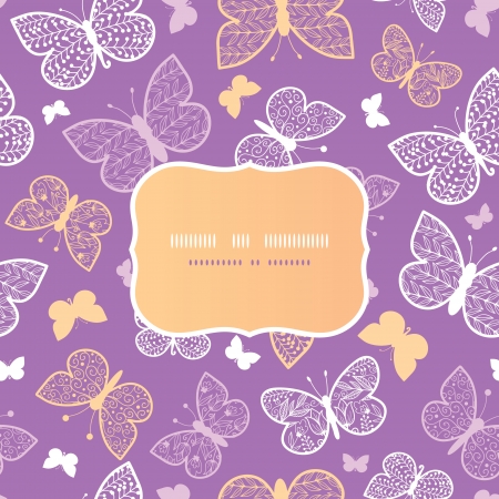 Night butterflies frame seamless pattern background templateのイラスト素材