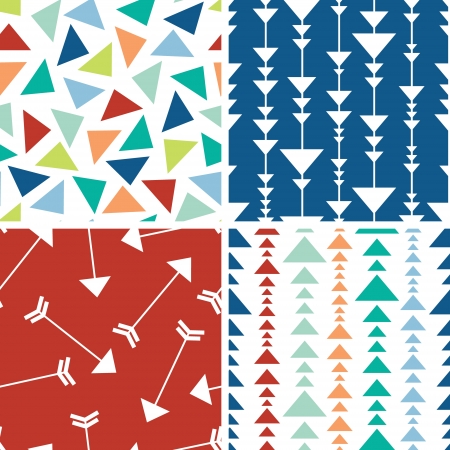 Arrows and triangles seamless pattern backgroundのイラスト素材