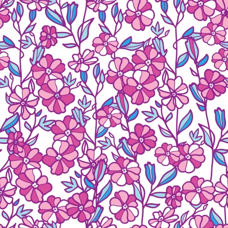 Vibrant field flowers seamless pattern backgroundのイラスト素材