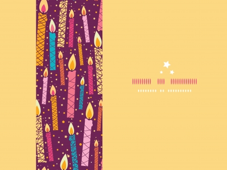 Vector colorful birthday candles horizontal seamless pattern background のイラスト素材