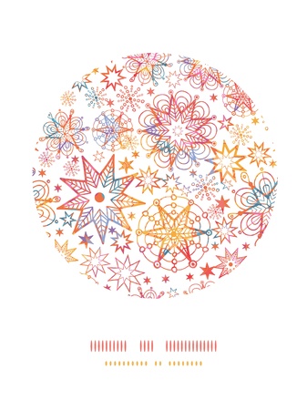 Textured Christmas Stars Circle Decor Pattern Backgroundのイラスト素材