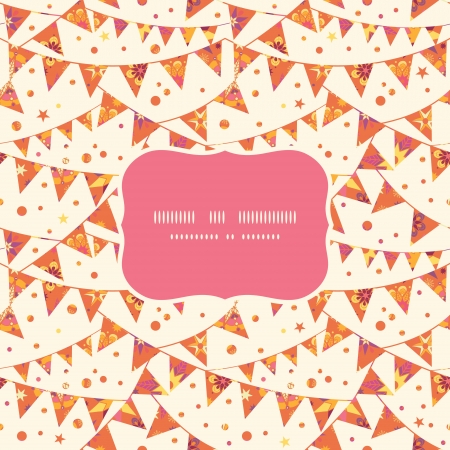 Christmas Textured Decorations Flags Frame Seamless Pattern Backgroundのイラスト素材