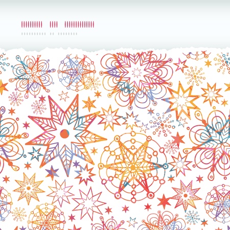 Textured Christmas Stars Horizontal Torn Seamless Pattern Backgroundの写真素材