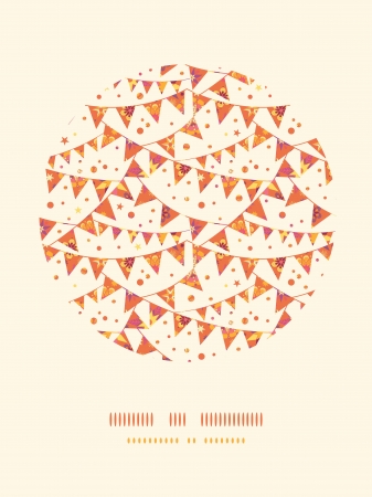 Christmas Textured Decorations Flags Circle Decor Pattern Backgroundのイラスト素材