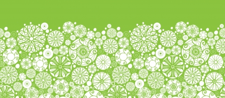 Abstract green and white circles horizontal seamless pattern backgroundのイラスト素材