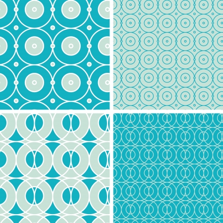 Abstract geometric circles seamless patterns setのイラスト素材