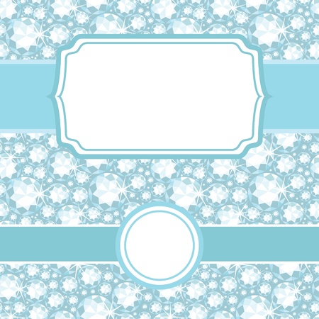 Set of frames on shiny diamonds seamless pattern backgroundの写真素材