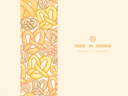 Pretzels horizontal seamless pattern backgroundの写真素材