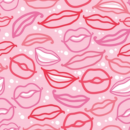 Smiling lips seamless pattern backgroundの写真素材