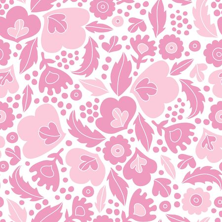 Soft pink floral silhouettes seamless pattern backgroundの写真素材
