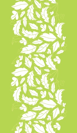 White on green leaves silhouettes vertical seamless pattern backgroundの写真素材