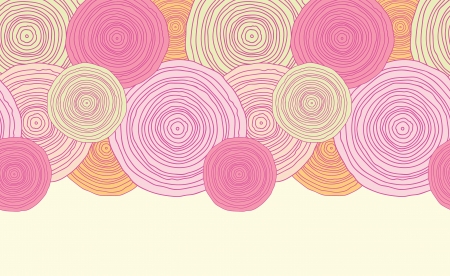 Doodle circle texture horizontal seamless pattern backgroundの写真素材