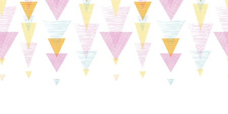 Overlayed triangles stripes horizontal seamless pattern backgroundの写真素材