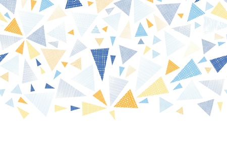Colorful textured arrows triangles horizontal seamless pattern backgroundの写真素材