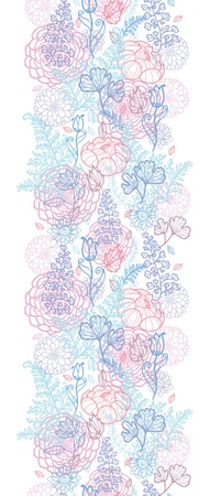 Morning colors floral vertical seamless pattern backgroundの写真素材