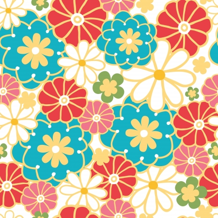 Camomiles seamless pattern backgroundの写真素材