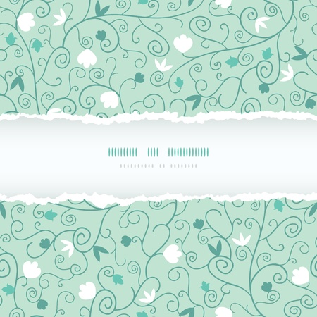 Blossoming  Branches Horizontal Torn Frame Seamless Pattern Backgroundの写真素材