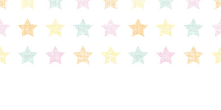 Stars textile textured pastel horizontal seamless pattern backgroundのイラスト素材