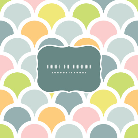 vector abstract colorful fishscale frame seamless pattern backgroundのイラスト素材