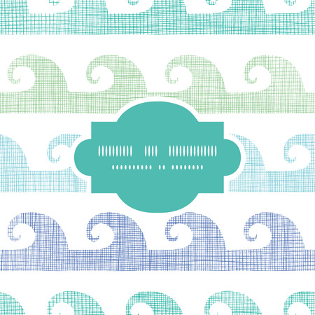 Abstract textile waves stripes frame seamless pattern backgroundのイラスト素材