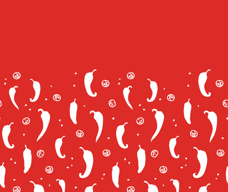Chili peppers red horizontal seamless pattern backgroundのイラスト素材