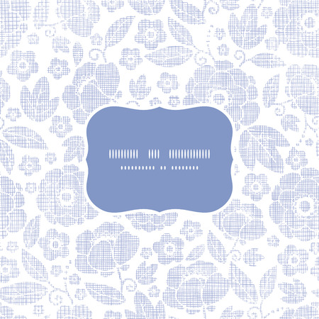 Purple textile flowers texture frame seamless pattern backgroundのイラスト素材