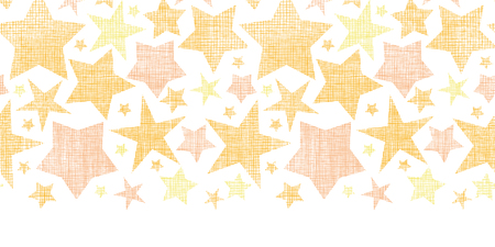 Golden stars textile textured horizontal seamless pattern backgroundのイラスト素材
