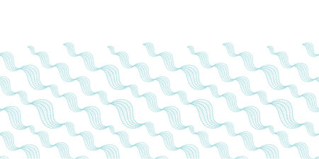 Vector diagonal abstract waves horizontal border seamless pattern backgroundのイラスト素材